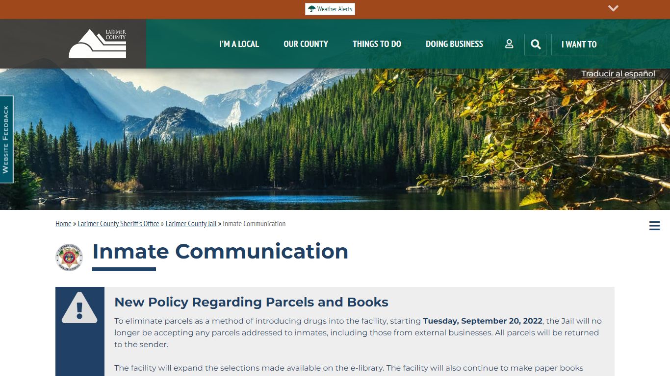 Inmate Communication | Larimer County